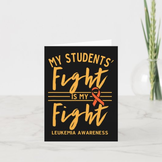 De strijd van mijn studenten is mijn strijd tegen kaart (Voorkant)