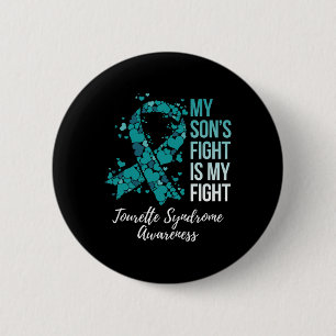 De strijd van mijn zoon is mijn gevecht-Tourette-s Ronde Button 5,7 Cm