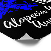 De strijd van mijn zoon is mijn strijd Alopecia Ar Poster (Hoek)