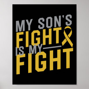 De strijd van mijn zoon is mijn strijd tegen kanke poster