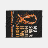 De strijd van mijn zoon is mijn strijd tegen leuke fleece deken (Voorkant (Horizontaal))