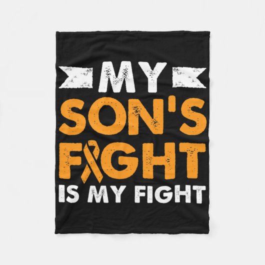 De strijd van mijn zoon leukemie bewustzijn versla fleece deken (Voorkant)
