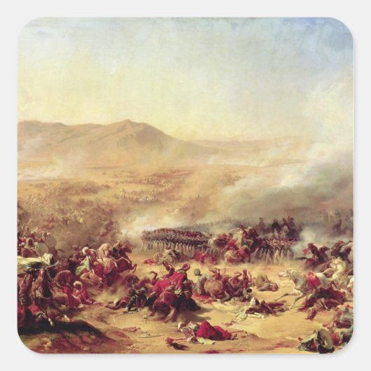 De strijd van Mont Thabor, 16 april 1799 Vierkante Sticker (Voorkant)