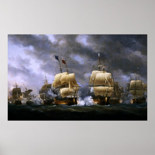 De strijd van Nicholas Pocock tegen Quiberon Bay Poster (Voorkant)