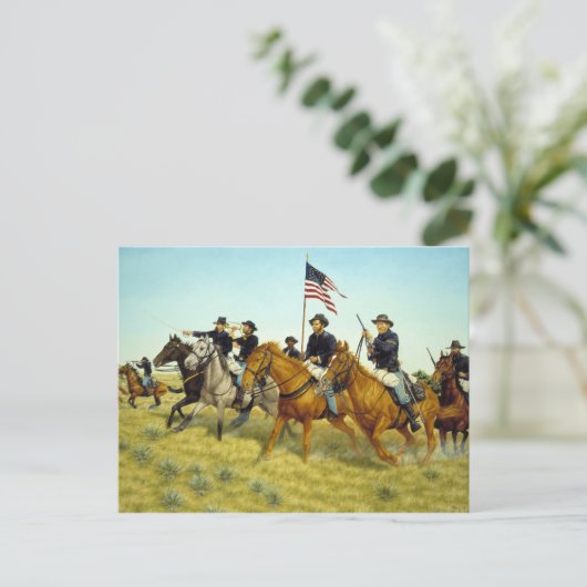 De strijd van Prairie Dog Creek door Ralph Heinz Briefkaart (Staand voorkant)