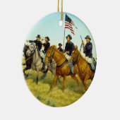 De strijd van Prairie Dog Creek door Ralph Heinz Keramisch Ornament (Rechts)