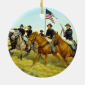 De strijd van Prairie Dog Creek door Ralph Heinz Keramisch Ornament (Achterkant)