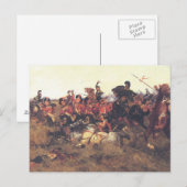 De strijd van Quatre Bras in 1815 Briefkaart (Voorkant / Achterkant)