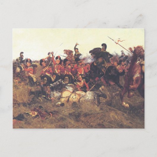 De strijd van Quatre Bras in 1815 Briefkaart (Voorkant)