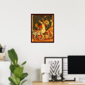 De strijd van Sint-Joris met de draak Poster (Thuiskantoor)