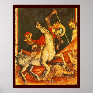 De strijd van Sint-Joris met de draak Poster