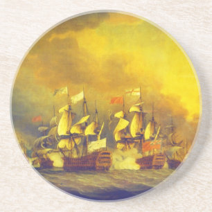 De strijd van Thomas Mitchell 1782 om de heiligen Zandsteen Onderzetter