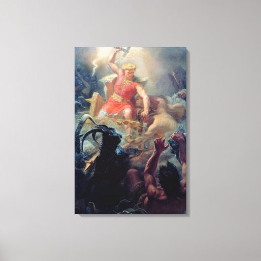 De strijd van Thor met de reuzen Mårten Winge  Canvas Afdruk (Voorkant)