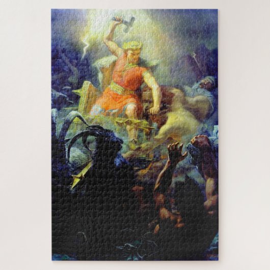 De strijd van Thor met de reuzen Mårten Winge Legpuzzel (Verticaal)