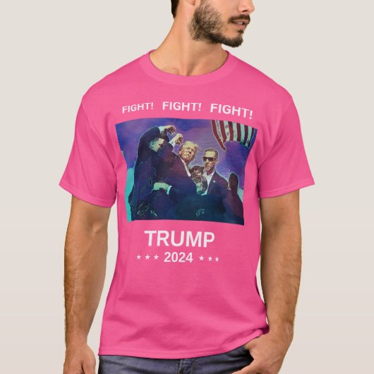 De strijd van Trump (witte tekst) T-shirt (Voorkant)