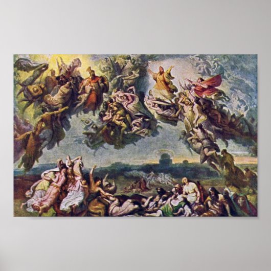 De strijd van Wilhelm von Kaulbach tegen de honger Poster (Voorkant)