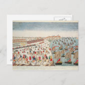 De strijd van Yorktown, 19 oktober 1781 Briefkaart (Voorkant / Achterkant)