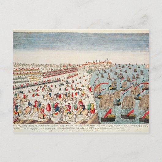 De strijd van Yorktown, 19 oktober 1781 Briefkaart (Voorkant)