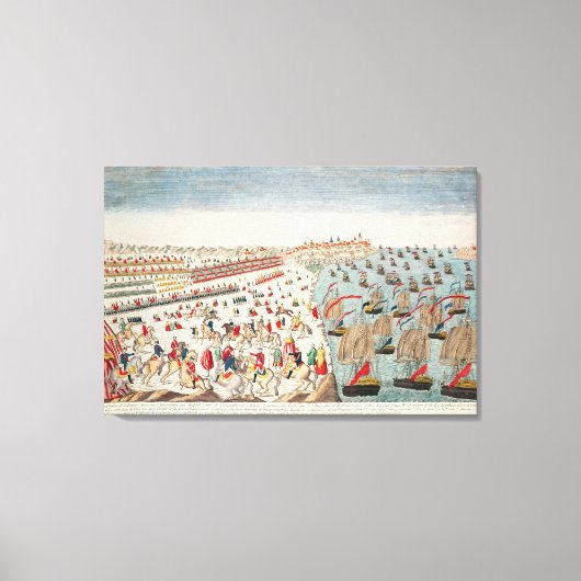 De strijd van Yorktown, 19 oktober 1781 Canvas Afdruk (Voorkant)