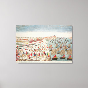 De strijd van Yorktown, 19 oktober 1781 Canvas Afdruk