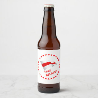 De strijd voor de vrijheid in Wit-Rusland. Bier Etiket