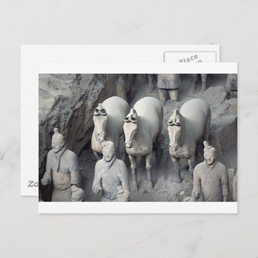 De strijders van het Leger van het Terracotta Briefkaart (Voorkant / Achterkant)