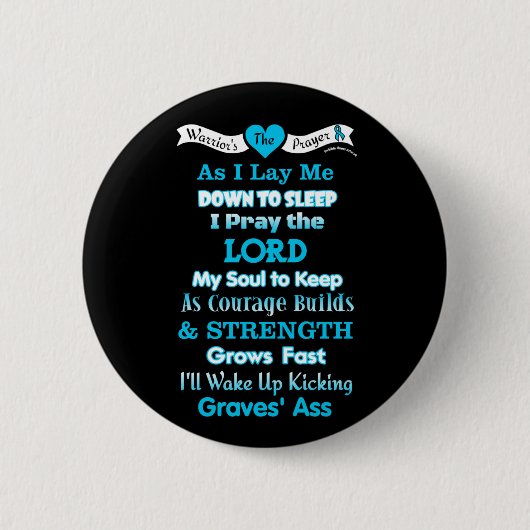 De Strijdersgebed...Graves' Pinback Knop Ronde Button 5,7 Cm (Voorkant)
