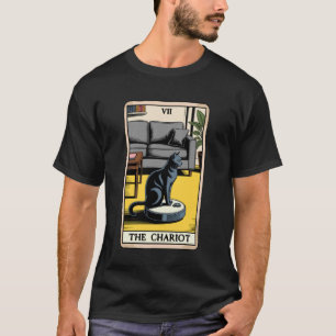 De Strijdwagen Robot Stofzuiger Kat Grappige Tarot T-shirt