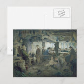 De Strikte School Master, 1868 Briefkaart (Voorkant / Achterkant)