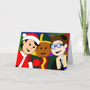 De Strippagina van weinig Regenboog: De vrolijke Feestdagen Kaart