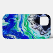 De stroom van de rivier abstract schilderij Case-Mate iPhone case (Achterkant (horizontaal))
