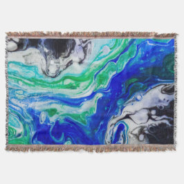 De stroom van de rivier abstract schilderij deken