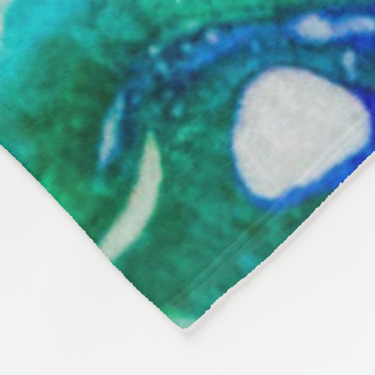 De stroom van de rivier abstract schilderij fleece deken (Hoek)