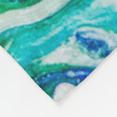 De stroom van de rivier abstract schilderij fleece deken (Hoek)