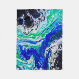 De stroom van de rivier abstract schilderij fleece deken