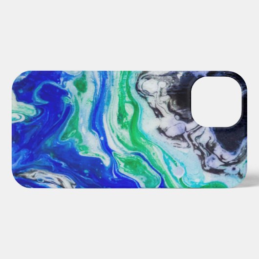 De stroom van de rivier abstract schilderij iPhone hoesje (Achterkant horizontaal)