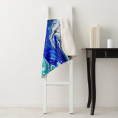 De stroom van de rivier abstract schilderij sherpa deken (In situ)