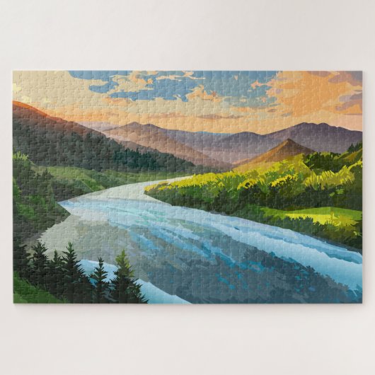 De stroomversnellingen legpuzzel (Horizontaal)