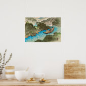 De stroomversnellingen van de Hozu-rivier Vroegzom Poster (Keuken)