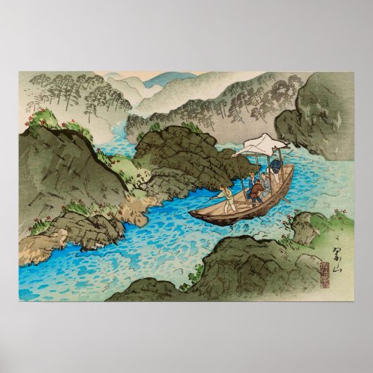 De stroomversnellingen van de Hozu-rivier Vroegzom Poster (Voorkant)