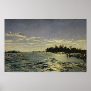 De stroomversnellingen van Saint Marys River (1868 Poster