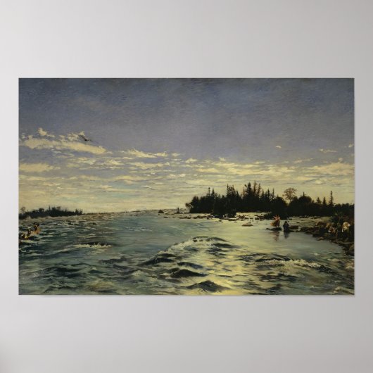De stroomversnellingen van Saint Marys River (1868 Poster (Voorkant)