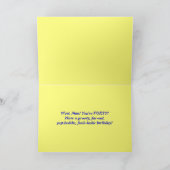 De stropdas-Kleurstof van de Verjaardag veertigste Kaart (Binnen)