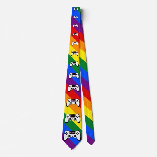 De Stropdas van de Gaymer Rainbow LGBT Pride (Voorkant)