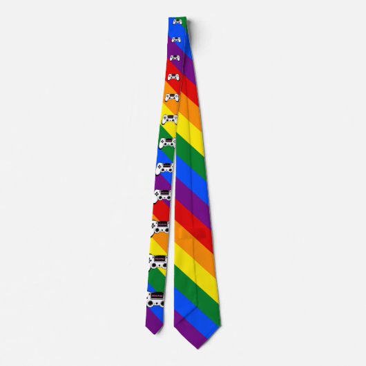 De Stropdas van de Gaymer Rainbow LGBT Pride (Achterkant)