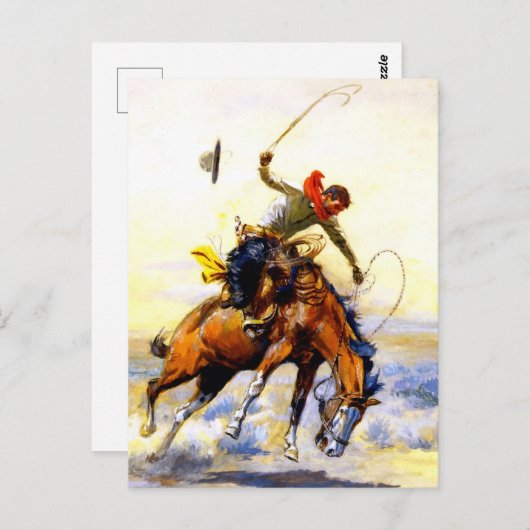 “De stroper” Western Art door Charles M Russell Briefkaart (Voorkant / Achterkant)