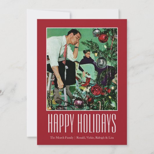 De structuur bijsnijden feestdagenkaart (Voorkant)