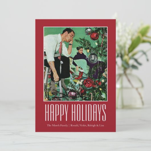 De structuur bijsnijden feestdagenkaart (Staand voorkant)