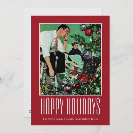 De structuur bijsnijden feestdagenkaart (Voorkant / Achterkant)