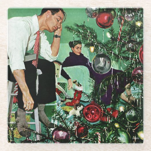 De structuur bijsnijden glazen onderzetter (Voorkant)